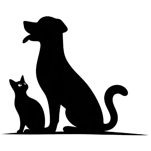 Symbole d'un chien et d'un chat